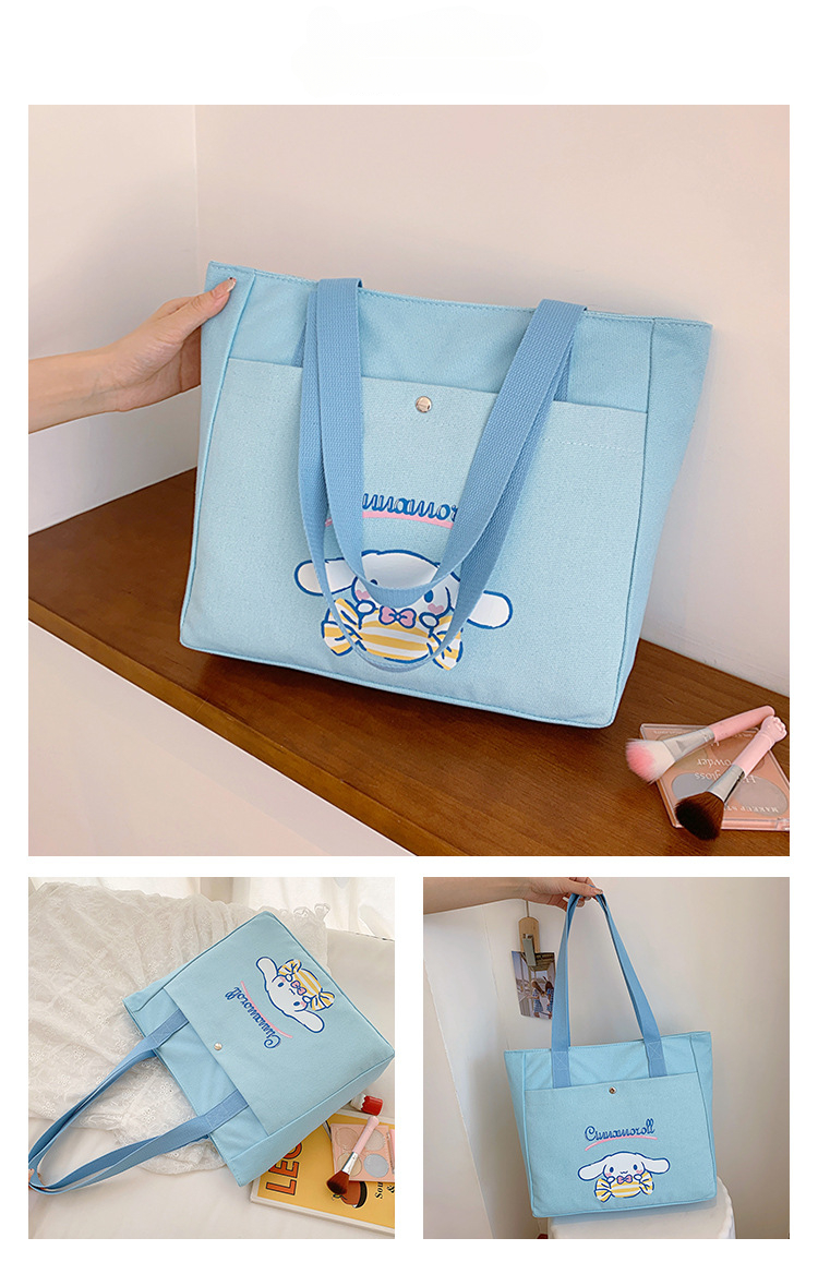 Miniso Cute Cartoon Tote Bag, Large Capacity Canvas Shoulder Bag, Perfect  Underarm Bag For Commuting - Temu