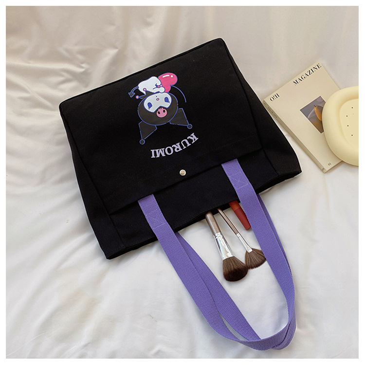 Miniso Cute Cartoon Tote Bag, Large Capacity Canvas Shoulder Bag, Perfect  Underarm Bag For Commuting - Temu
