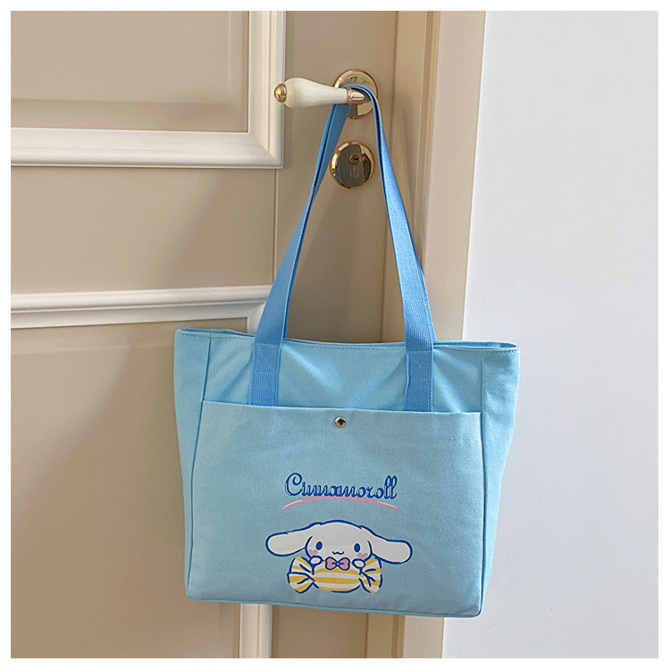 Miniso Cute Cartoon Tote Bag, Large Capacity Canvas Shoulder Bag, Perfect  Underarm Bag For Commuting - Temu