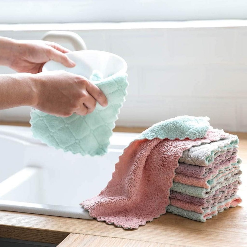 Scouring Pad Square Dish Cloths Simple Style Dish Towel - Temu