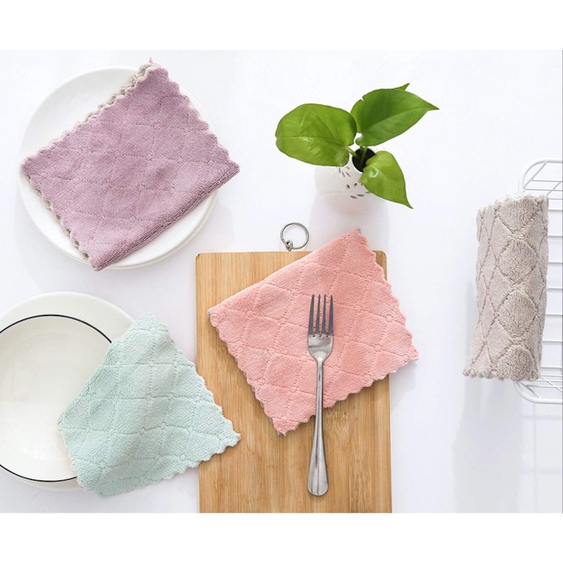 Scouring Pad Square Dish Cloths Simple Style Dish Towel - Temu