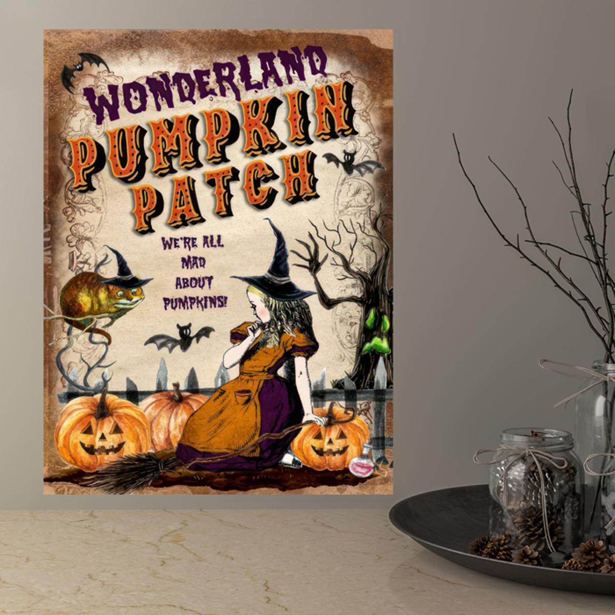 Jack's Patch Pumpkin Farm Art Print Halloween Wall Art 