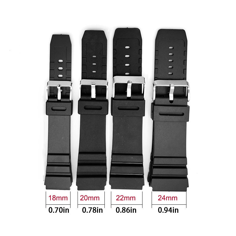  Correa de silicona universal para relojes de 18mm 20mm 22mm  24mm elige tamaño y color, Negro, rosado, 16MM-BKPK : Ropa, Zapatos y  Joyería