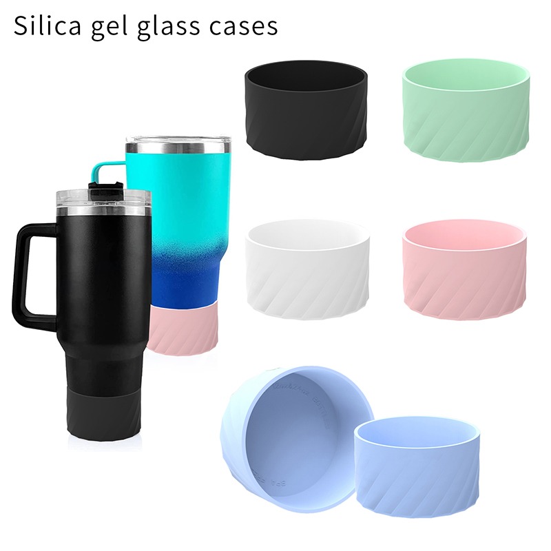 Silicone Colorful Cup Bottom Sleeve For Tumbler With Handle - Temu United  Arab Emirates