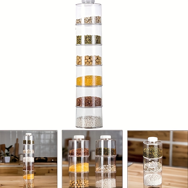 5 Pcs Stackable Spice Jars, Stackable Spice Containers in 2023