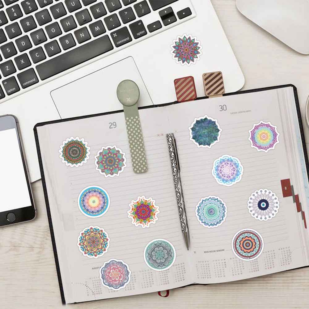 Mandala Art Stickers Laptop And Computer Pretty - Temu