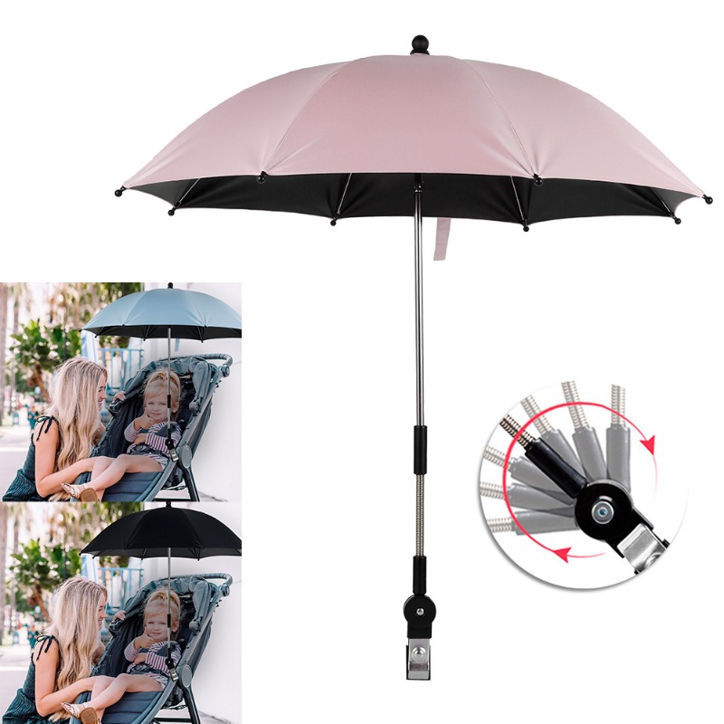 Kinderwagen-Sonnenschirm, Universeller Regenschirm Mit Klemme, 360