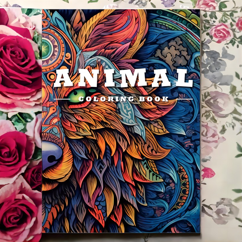 THE BIG COLORING BOOK FOR ADULTS: Coloring Book for Adults in Mandala  Style. Theme: Animals