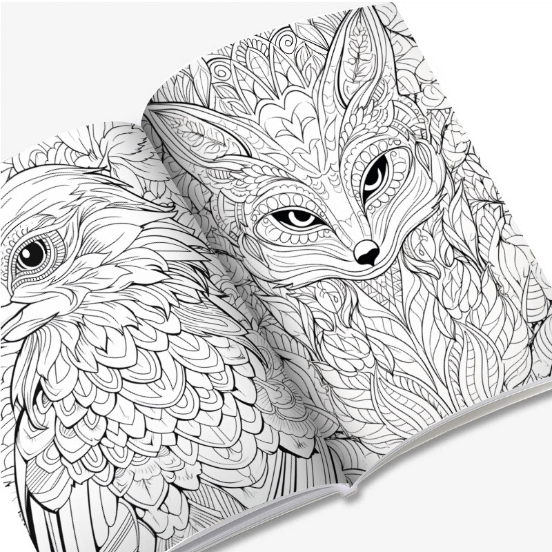 Libro Colorear Niños Adultos Diseños Animales 32 Hojas - Temu