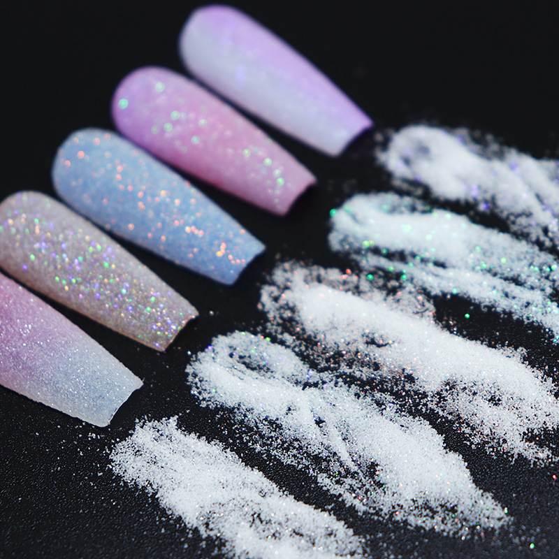 Hot Iridescent Sugar Nail Glitter Candy Coat Powder For - Temu New Zealand