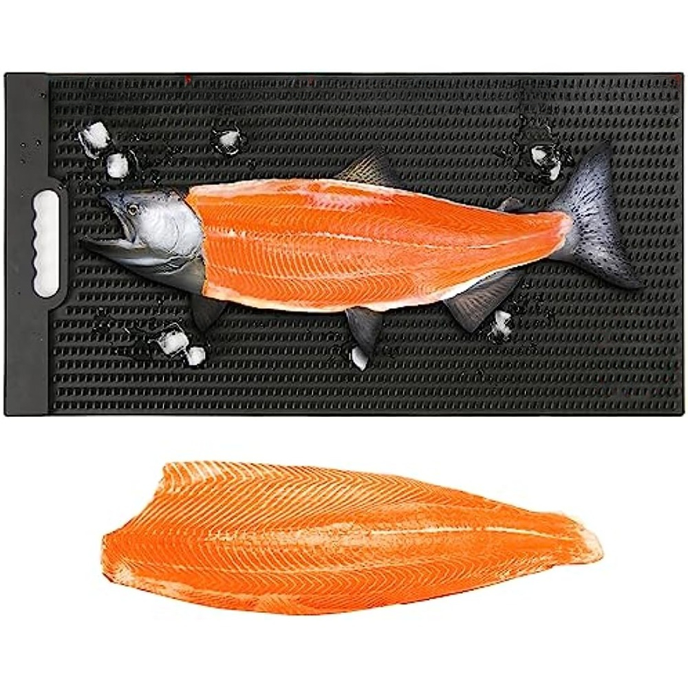 1pc Fish Fillet Mat With Fish Measuring Sticker, Portable Fish Cleaning &  Cutting Board, 50* 30cm/19.69* 11.81in