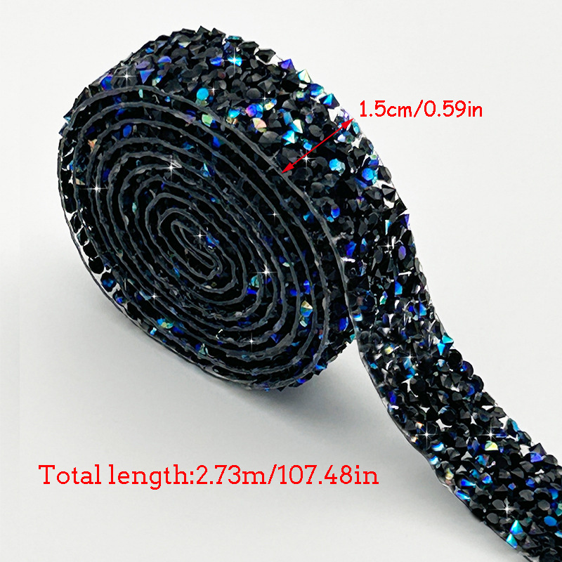 1yard Width Glitter Rhinestone Chain Tape Trim Resin Crystal - Temu