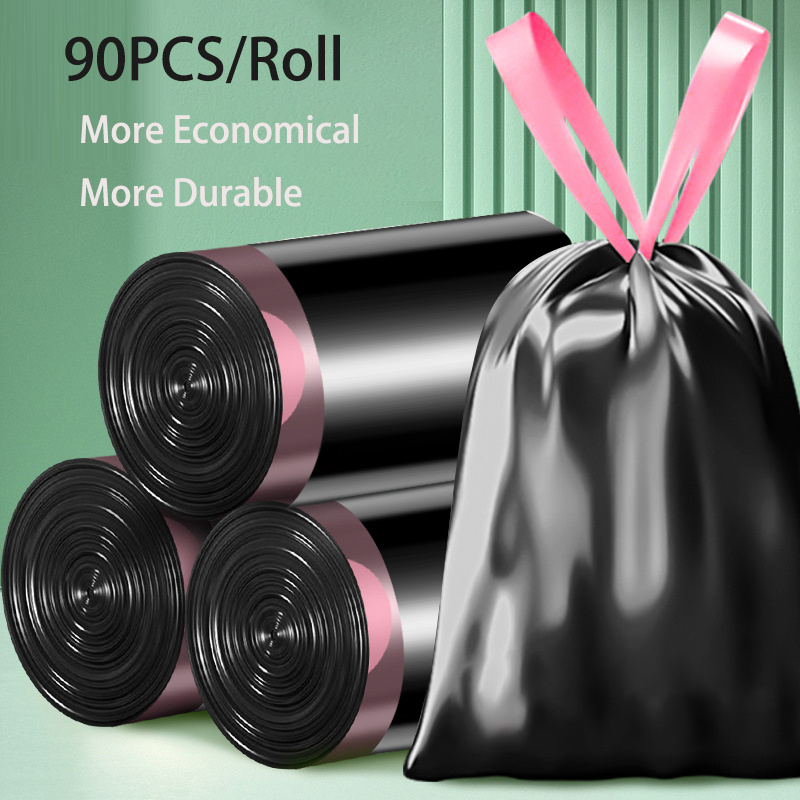 4 Gallon/180pcs Small Black Trash Bags Strong Garbage Bags