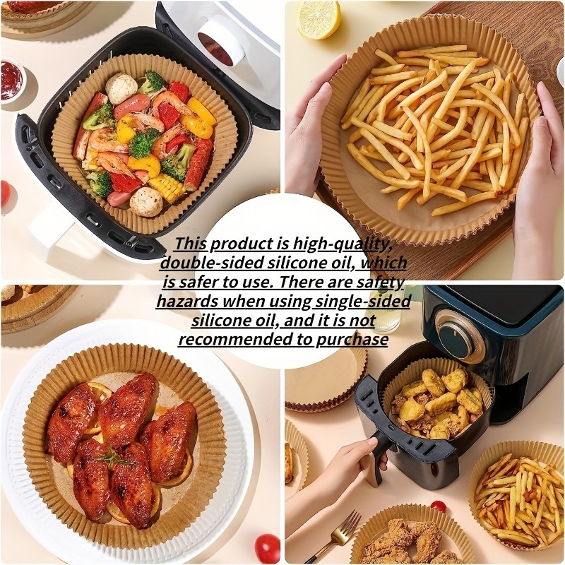Air Fryer Special Paper Food Grade Oil Absorbing Paper Pads Oil-proof  Baking Dish Paper Plate For Kitchen - Temu