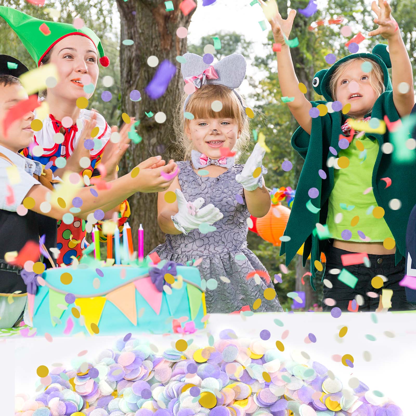 Confettis de table Joyeux anniversaire multicolore 