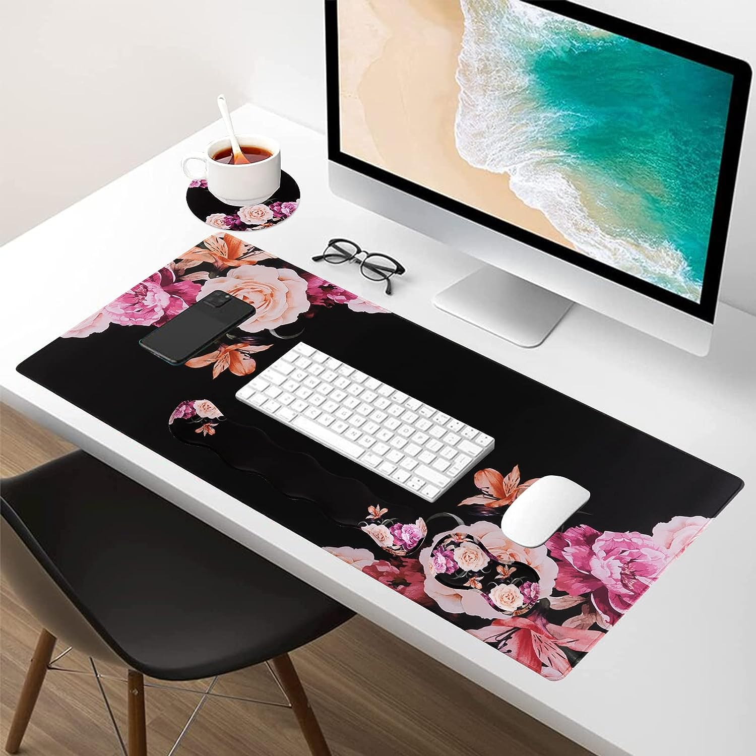 Desk Mat Gaming Mouse Pad Wrist Support Set 4 in 1 Xxl Large - Temu