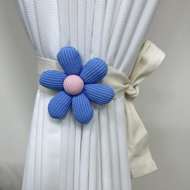 1pc korean style curtain tieback curtain holdback three dimensional petal curtain strap car curtain strap binding rope for living room bedroom office home decor details 14