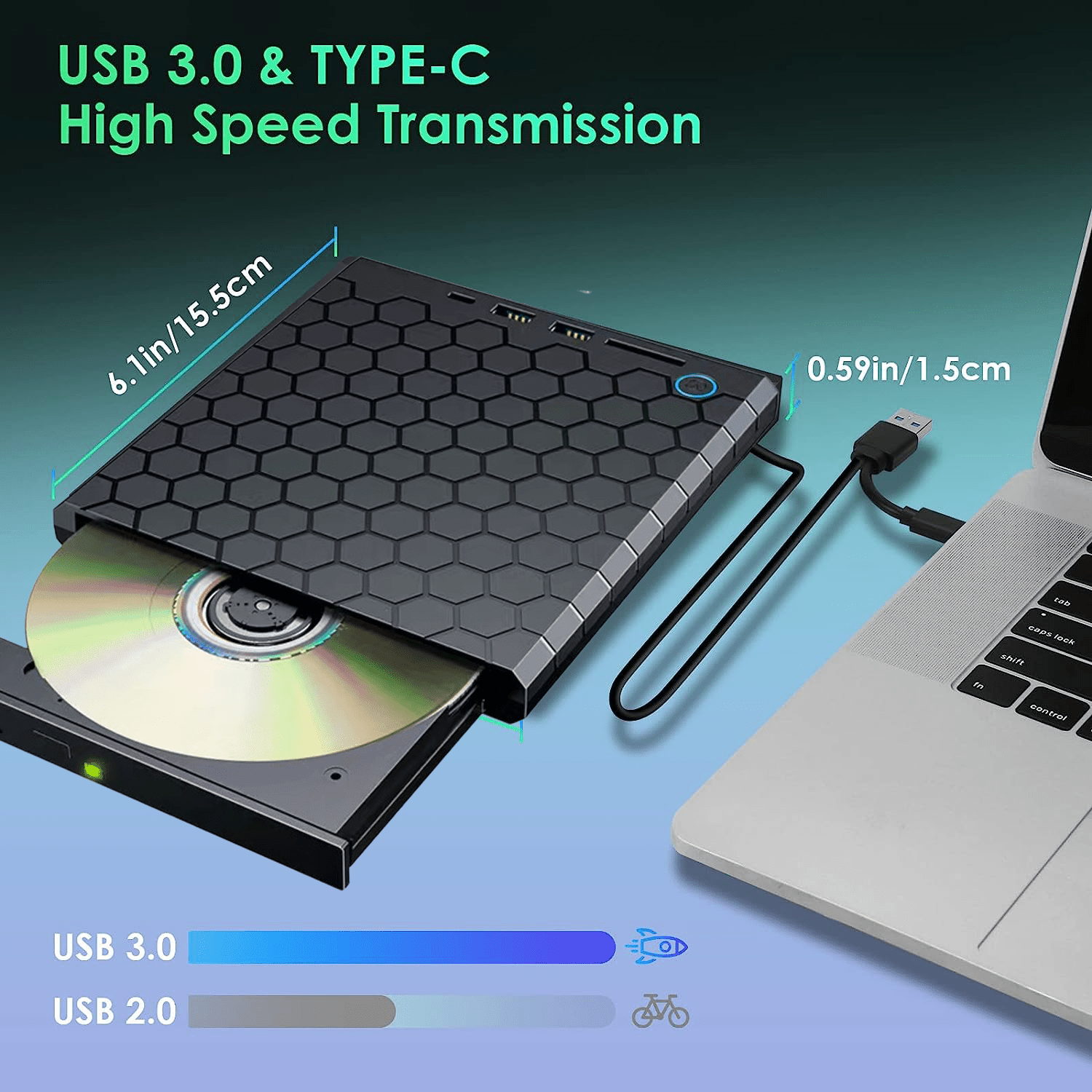 Honeycomb Pattern Multifunctional Cd/dvd Externe 7 in 1 Pour - Temu United  Arab Emirates