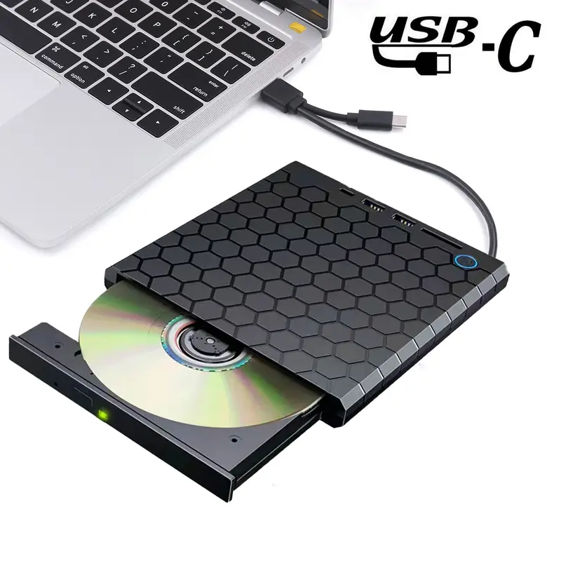 Honeycomb Pattern Multifunctional Cd/dvd Externe 7 in 1 Pour - Temu United  Arab Emirates
