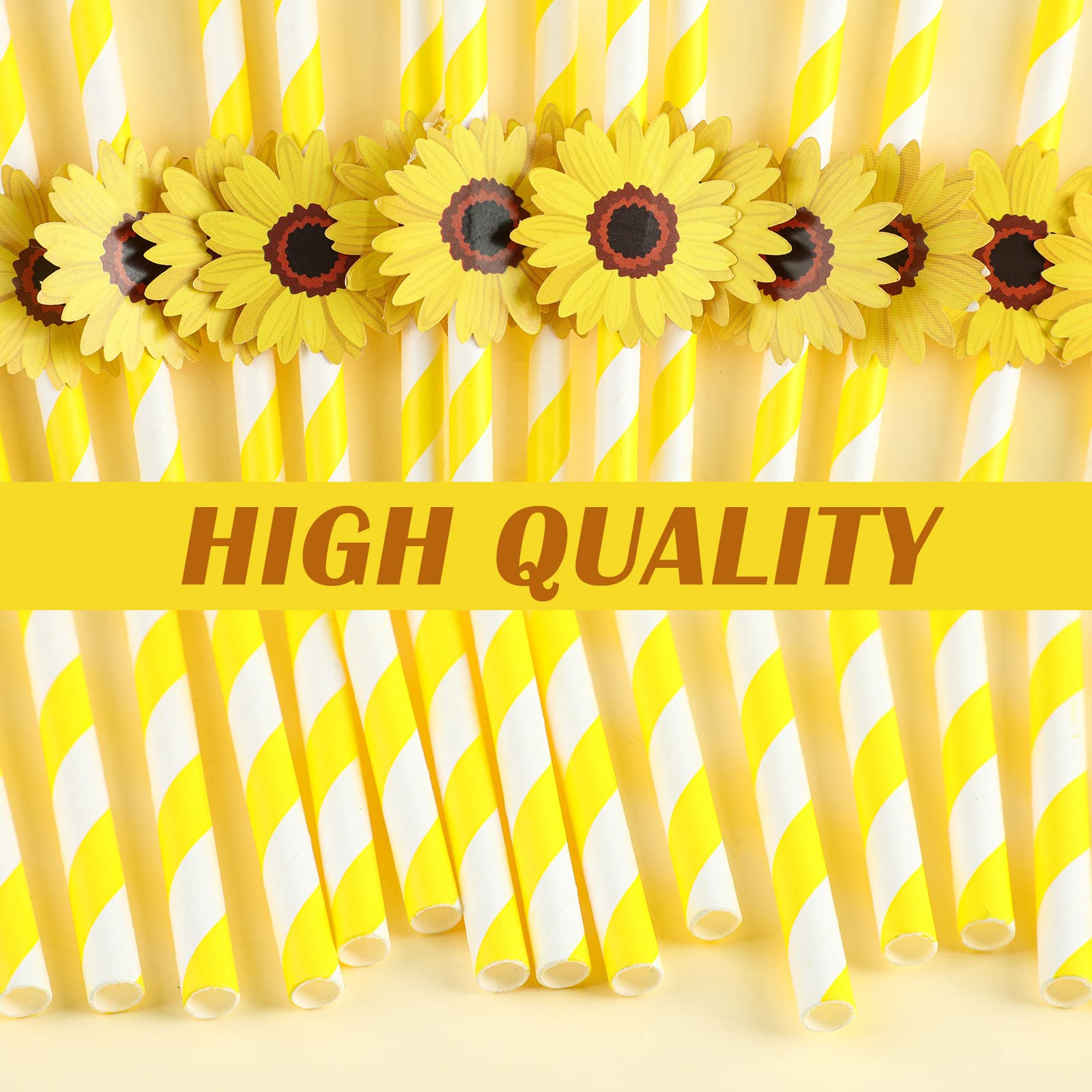  Sunflower Baby Shower, Party Straws, Sunflower Birthday party  Decorations, Sunflower Bridal Shower Decor, Paper Straws 10 pcs. : Home &  Kitchen