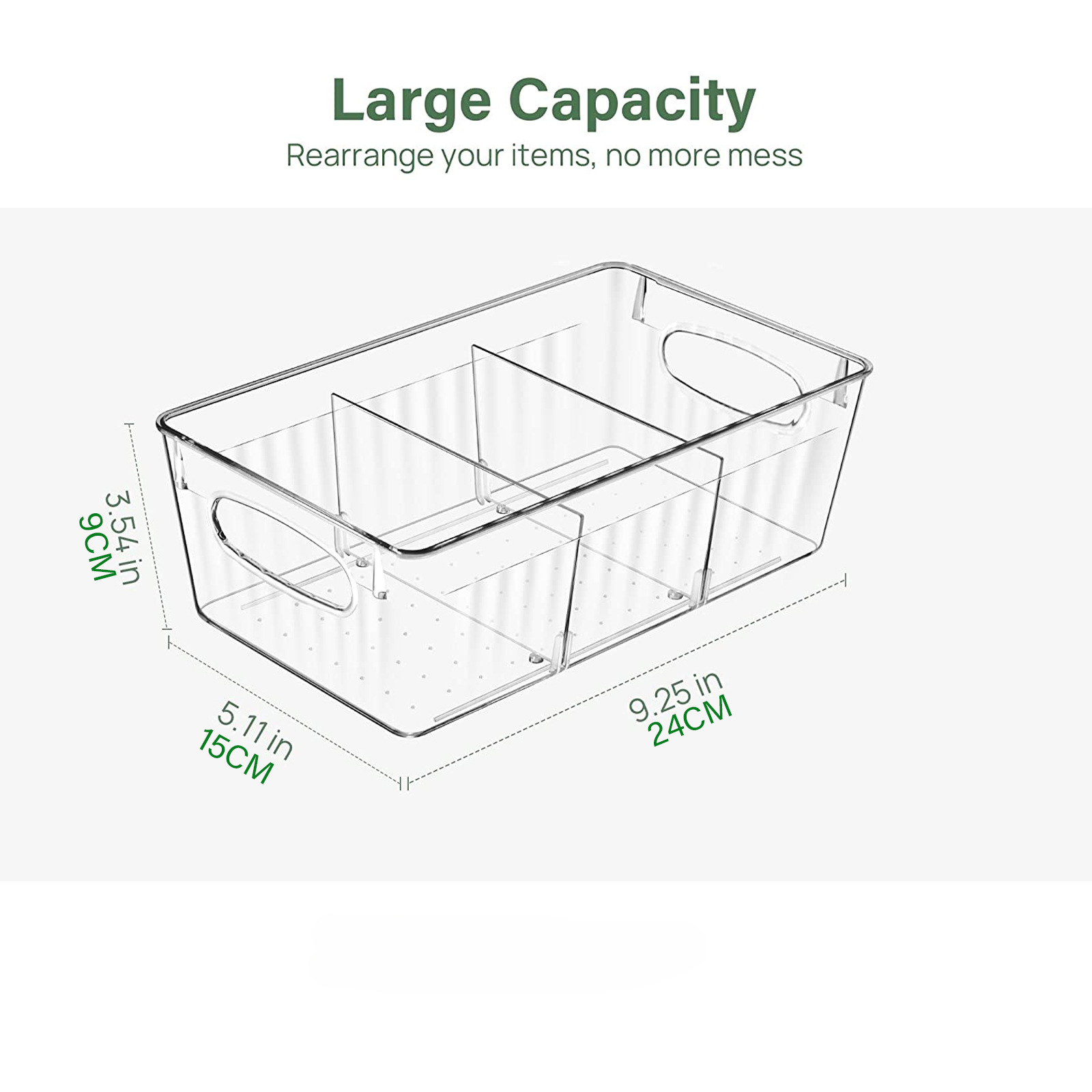 Plastic Pantry Organizer Clear Storage Bin With Removable - Temu