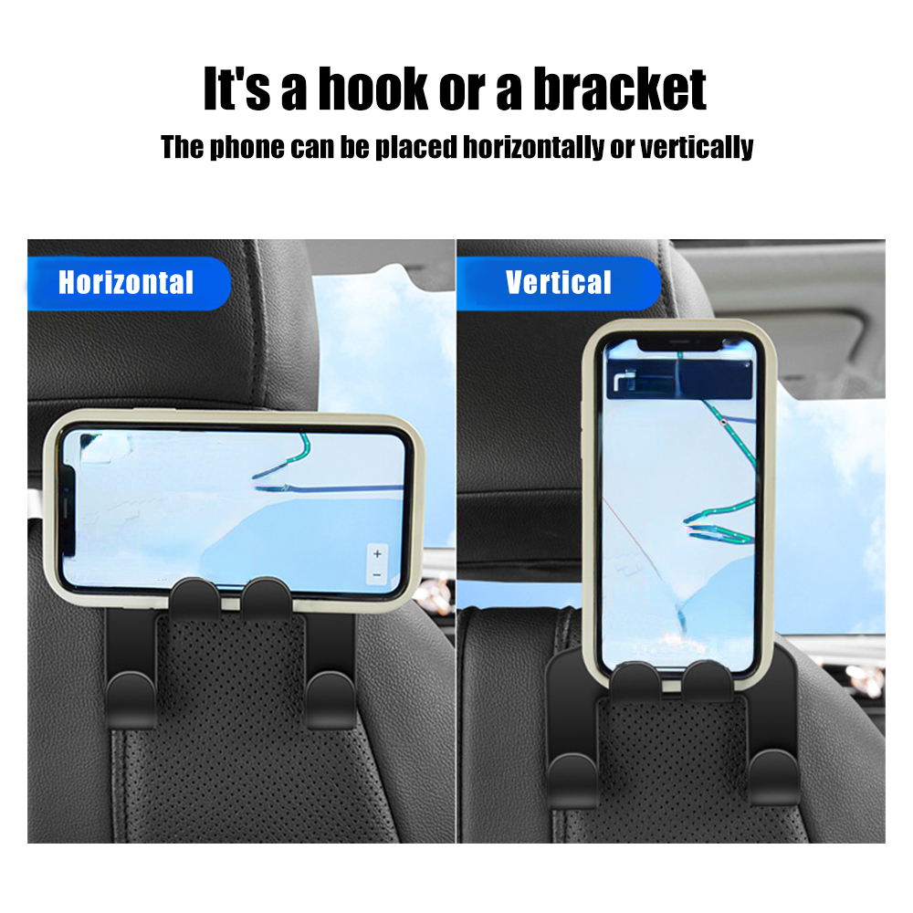 Multifunctional Car Seat Back Hooks Double Head Phone Hanger - Temu
