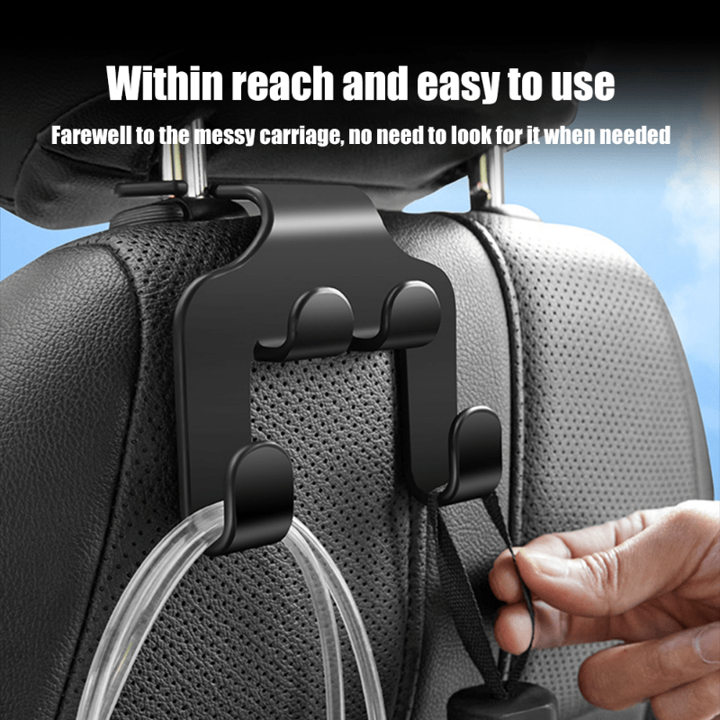 Car Seat Back Hook Double Head Phone Hanger Headrest Hanging Bag Storage  Hang ~L