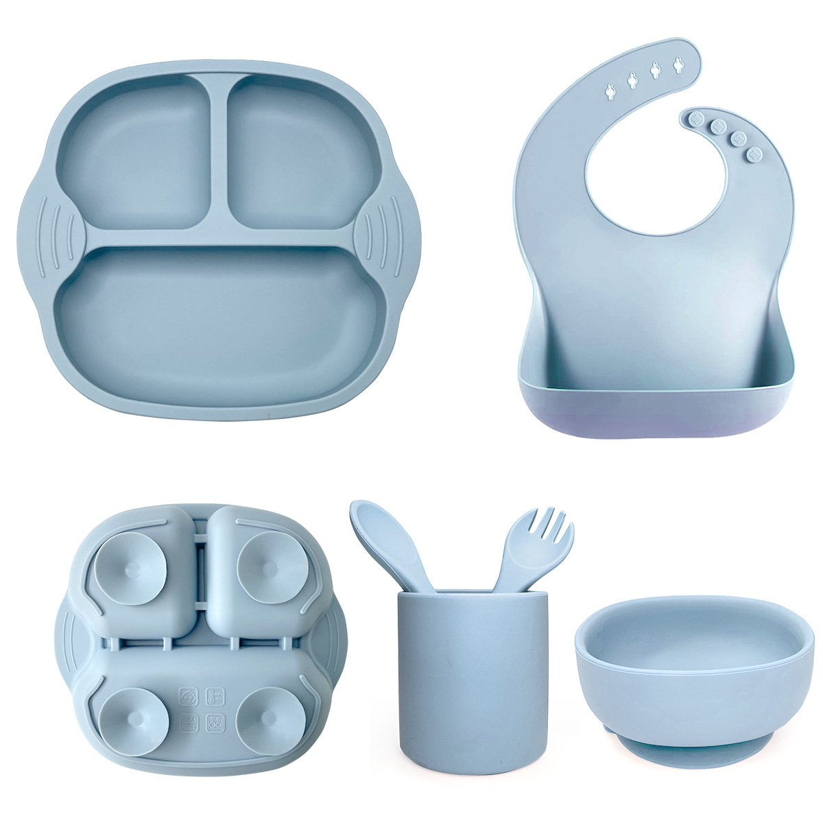 Baby Led Weaning Supplies - Silicone Baby Feeding Set - Suction