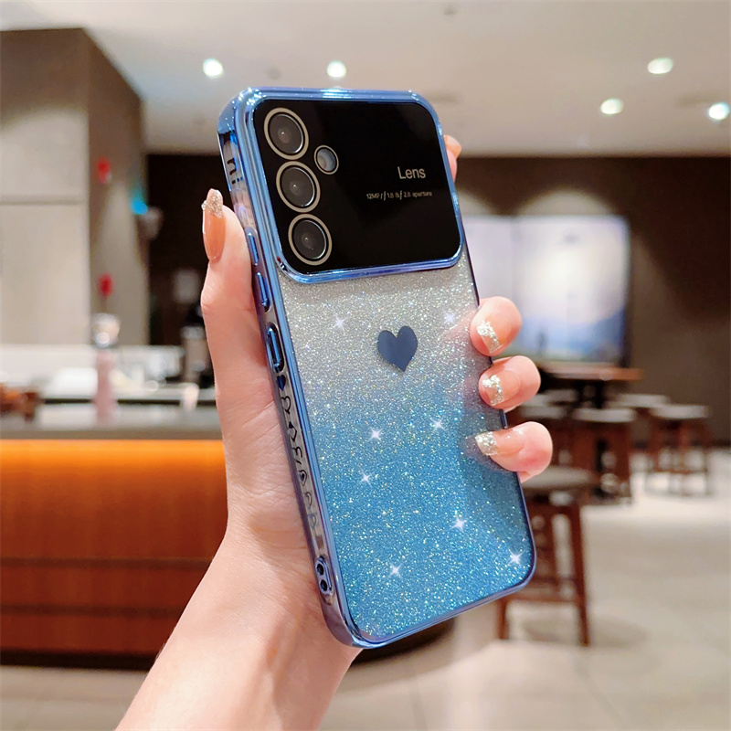 Love Heart Glitter Phone Case Samsung Galaxy A54 A14 Temu