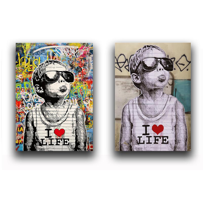 Canvas Boy Style - Art Poster Modern Graffiti Street Little Temu