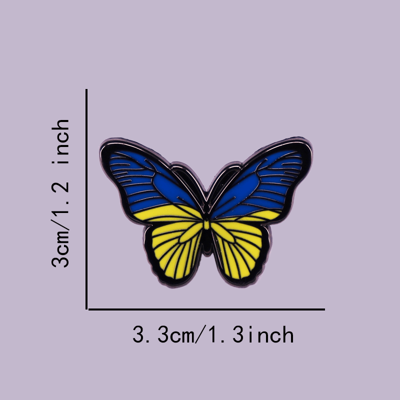 Blue and yellow butterfly