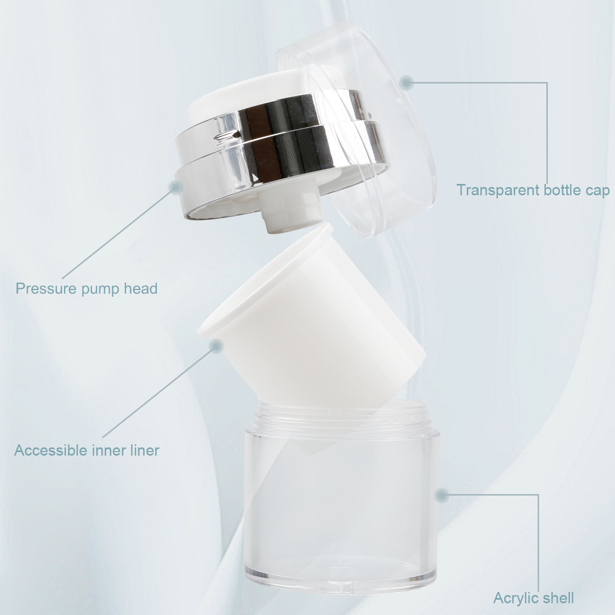 Vuoto Airless Pump Jar Ricaricabile Crema Jar Bottiglia - Temu Switzerland