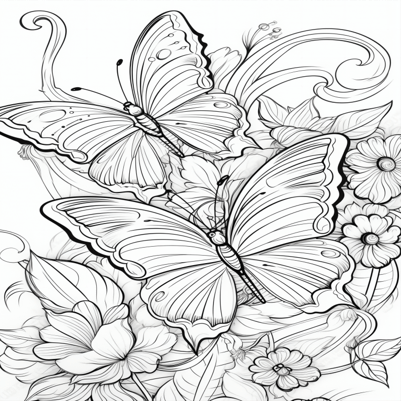 PAPILLONS - COLORIAGES ANTI-STRESS