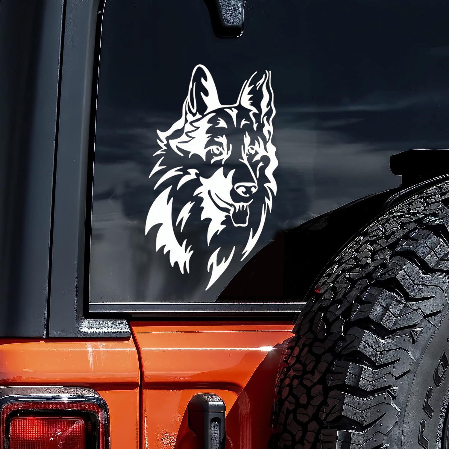 deutscher schäferhund kopf vinyl aufkleber mattes - Temu Austria, image size:1500x1500