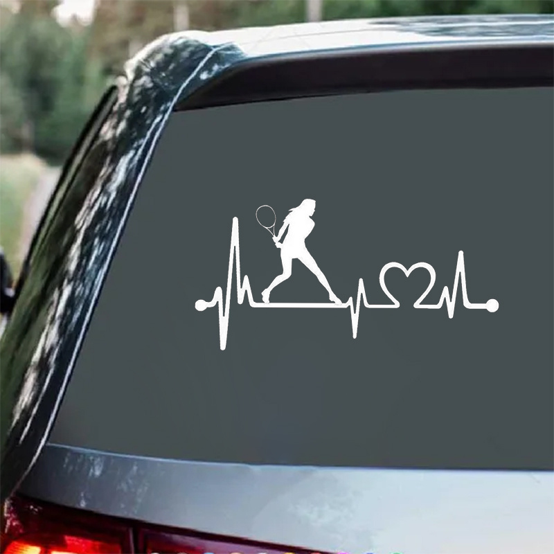 Fishing Heartbeat Decal Sticker for Window Truck Car Auto Automotive  Lifeline