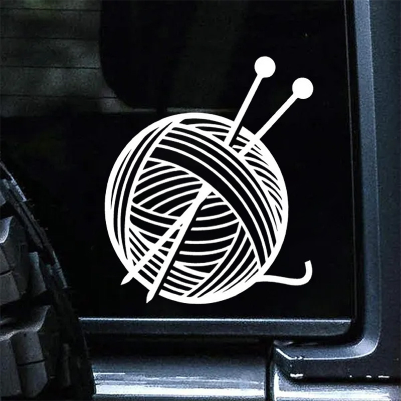 Knitting Sweater Car Sticker For Laptop Bottle Truck Phone Vehicle Paint  Window Wall Cup Fishing Boat Skateboard Decals Automobile Accessories