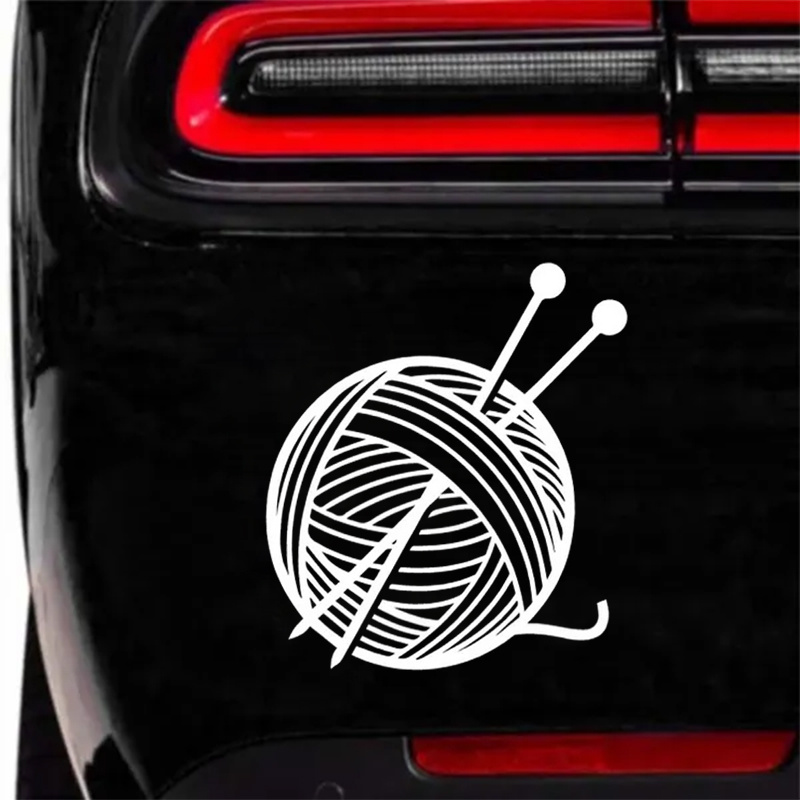 Knitting Sweater Car Sticker Laptop Bottle Truck Phone - Temu