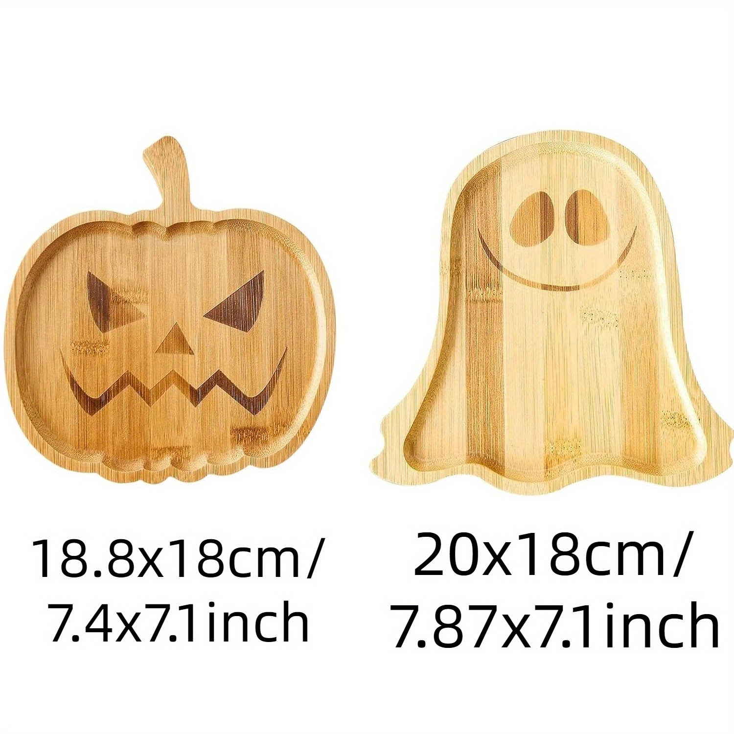  Cabilock Halloween Wood Trays Bamboo Serving Platter Halloween  Pumpkin Shaped Wood Plates Serving Tray Coffee Table Tray for Holding Fruit  Bread Cheese Nut Coffee Tea Plant Saucer : Home & Kitchen