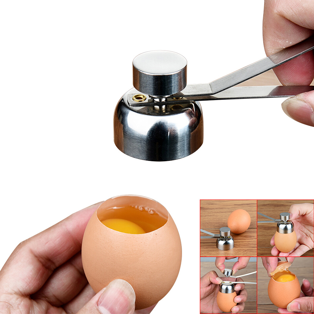 Stainless Steel Egg Cracker Tool - Kitchen Tools & Utensils