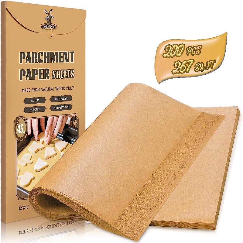 100pcs/120pcs/150pcs/200pcs Parchment Paper,precut Baking Liners Sheets  Paper,12 X 16 Inch