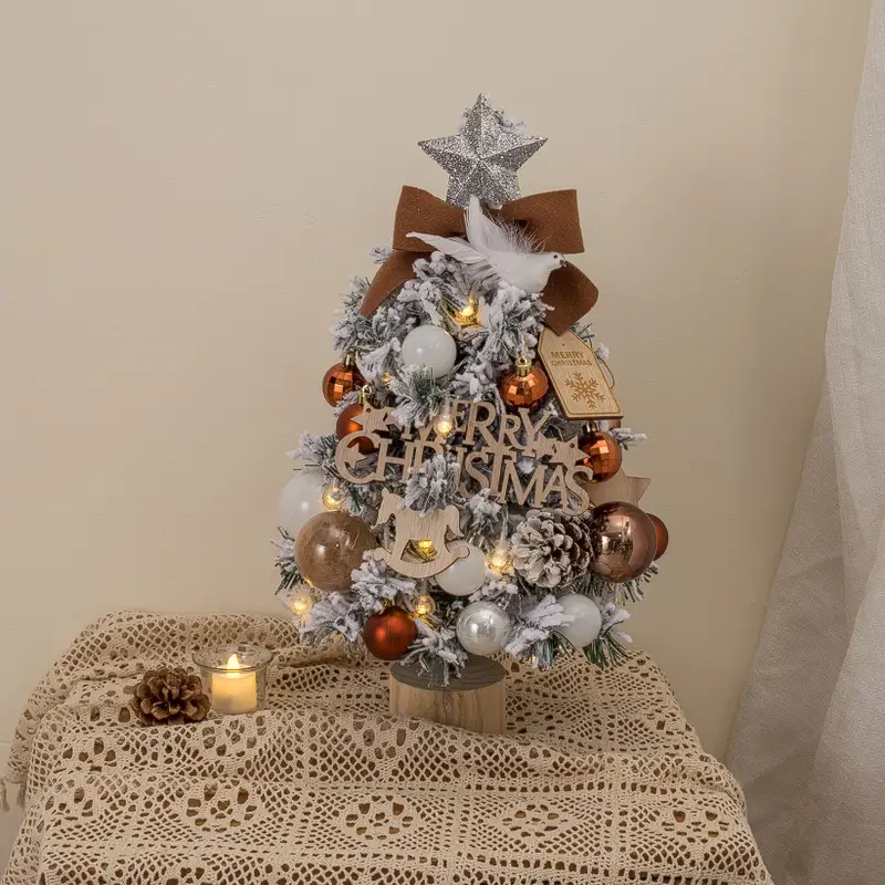 1pc without lights simulation pine cone christmas tree with lights christmas tree desktop tree small package christmas tree christmas decorations products scene decor room decor home decor holiday party decor christmas decor details 2