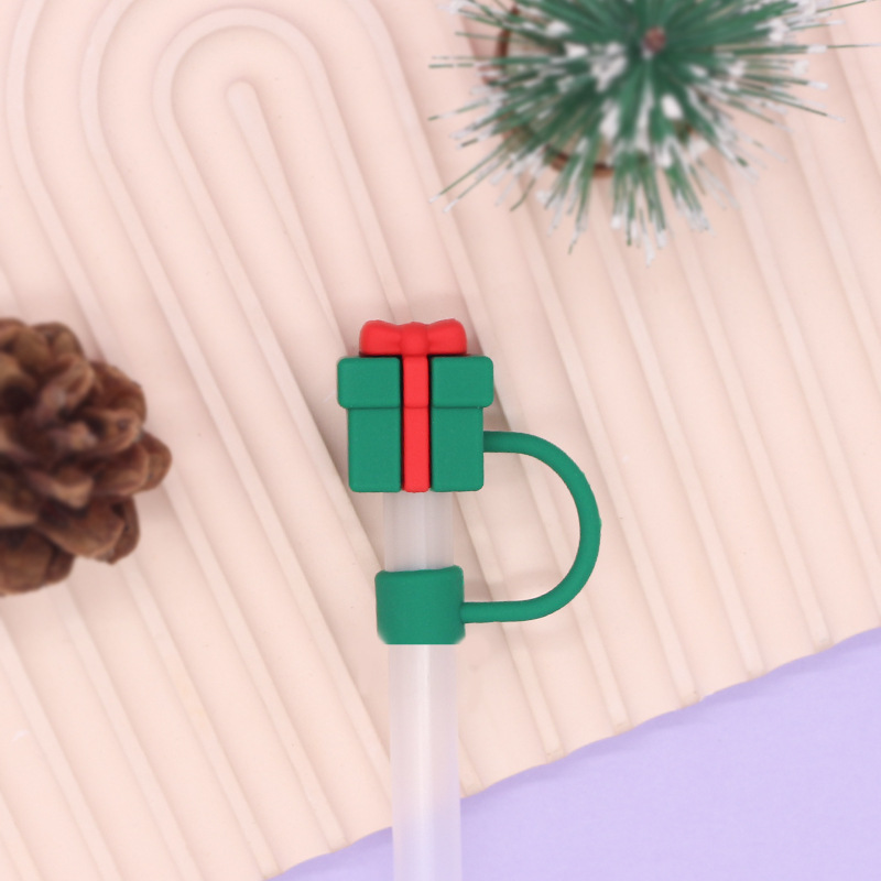 Christmas Series Silicone Straw , Reusable Dustproof Cute Straw Plugs,  Suitable For Straws, Water Cup Accessories, Christmas Gift - Temu