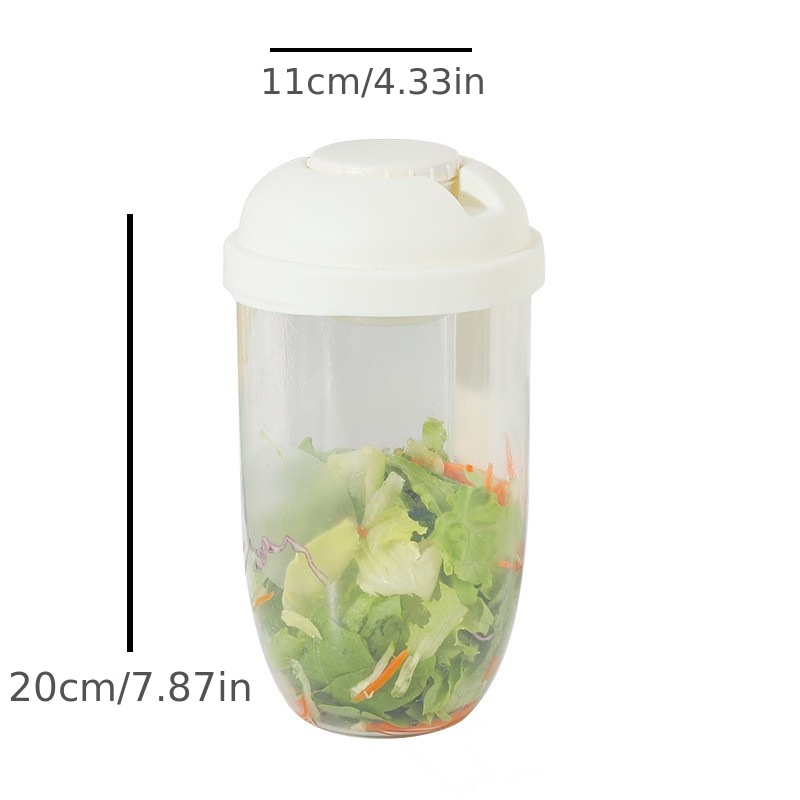 Portable Salad Cup With Fork And Lid Healthy Salad Container - Temu