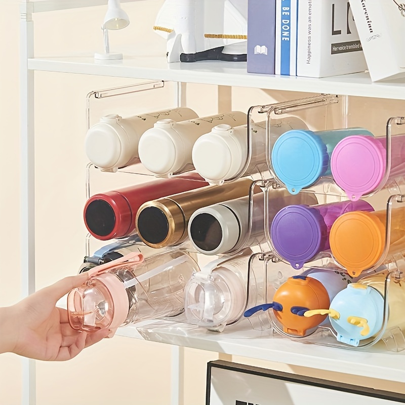 Stackable Water Bottle Organizer: Kitchen Pantry - Temu