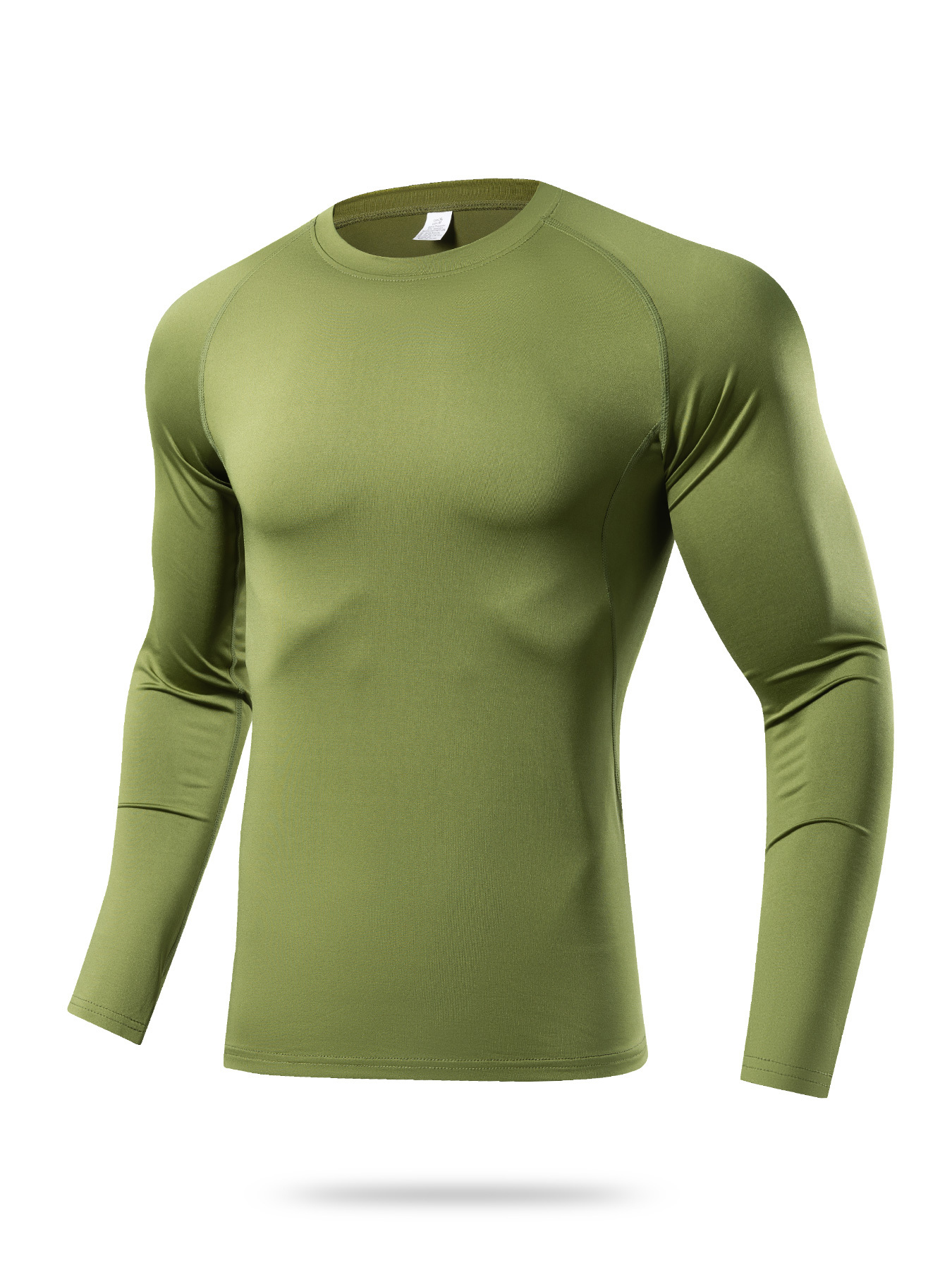 Men's Workout Shirts & Tops - Compression Fit in Green for