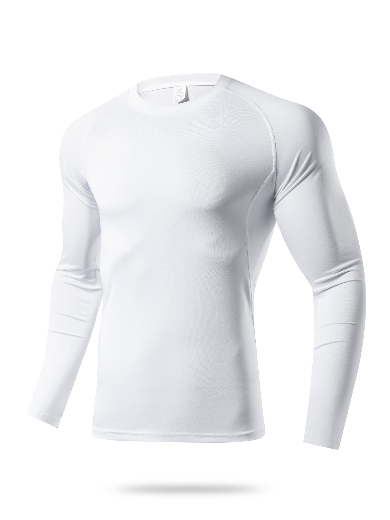 Men's Solid White Workout Shirt Active High Stretch - Temu