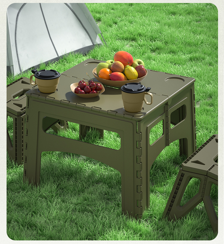 Moclever Mesa de camping plegable, pequeña mesa portátil ultraligera con  bolsa de transporte y portavasos perfecta para exteriores, picnic,  barbacoa