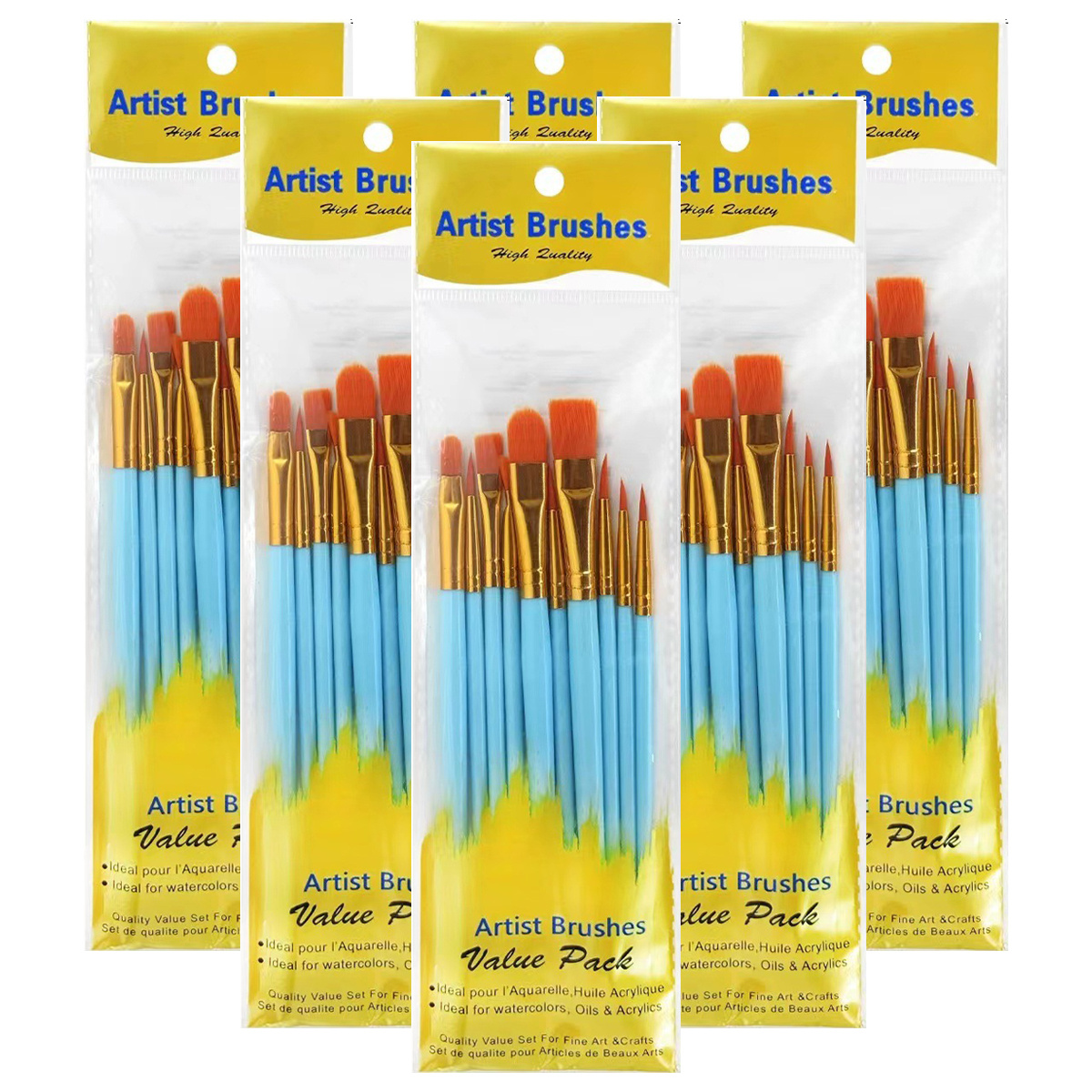 Paint Brushes, 60 Pcs Artists' Paintbrush Set for Acrylic