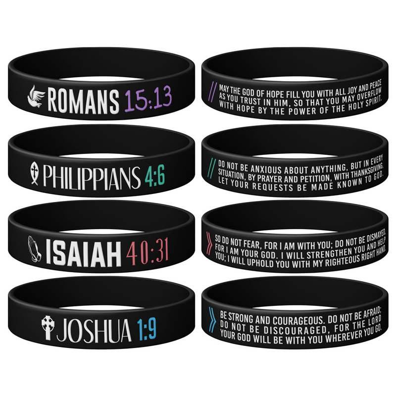 1pc Positive Words Silicone Wristbands with Text Message, Solid Color Rubber Bracelets Rubber Band Bracelets Party Favors,Temu