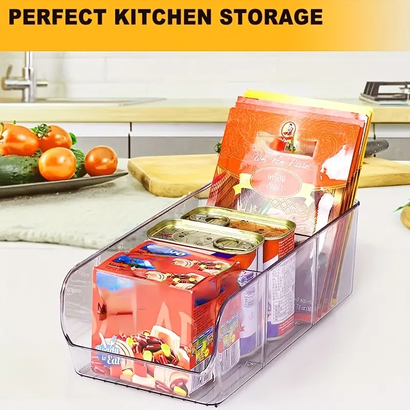 Food Packet Pantry Organizer With 3 Sections, Kitchen Pantry Snack